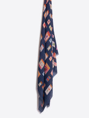 Vilagallo Scarf Navy Print