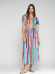 Vilagallo Linda Multi Striped Dress
