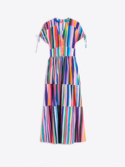 Vilagallo Linda Multi Striped Dress