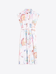 Vilagallo Shirt Dress With Beach Motifs