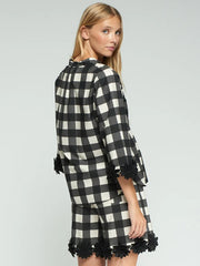 Vilagallo Valerie Shirt Black Gingham
