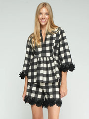 Vilagallo Valerie Shirt Black Gingham