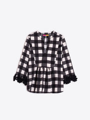 Vilagallo Valerie Shirt Black Gingham