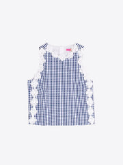 Vilagallo Ania Blue Gingham Top