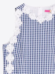 Vilagallo Ania Blue Gingham Top