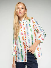 Vilagallo Tiffany Shirt Chain Print