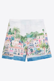 Vilagallo Sandra Linen Shorts Puerto Banus Print