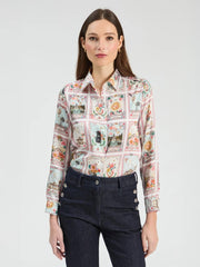 Vilagallo Tea Shirt Madrid Twill Print