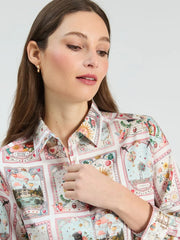 Vilagallo Tea Shirt Madrid Twill Print