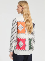 Vilagallo Tea Shirt Multi Geo Print