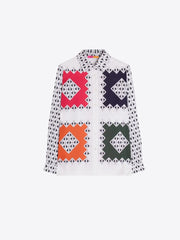 Vilagallo Tea Shirt Multi Geo Print