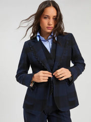 Vilagallo Hillary Jacket Gingham Check