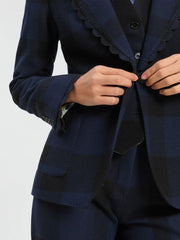 Vilagallo Hillary Jacket Gingham Check