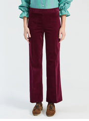 Vilagallo Velvet Trousers Burgundy