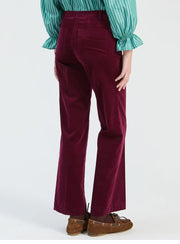 Vilagallo Velvet Trousers Burgundy
