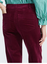 Vilagallo Velvet Trousers Burgundy