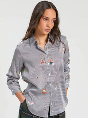 Vilagallo Gaby Pinstripe Shirt