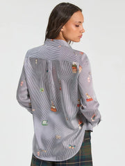 Vilagallo Gaby Pinstripe Shirt