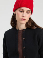 Vilagallo 2-Tone Knit Cardigan Brown/Black