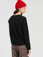 Vilagallo 2-Tone Knit Cardigan Brown/Black