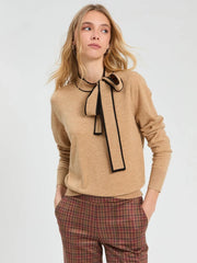 Vilagallo Knit Jumper With Bow Detail