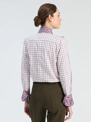 Vilagallo Niki Maxi Bow Plaid Shirt