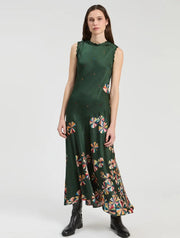 Vilagallo Florencia Dress Green Geo Print