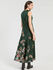 Vilagallo Florencia Dress Green Geo Print
