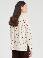 Vilagallo Polka Dot Blouse With Tie