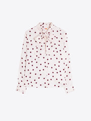 Vilagallo Polka Dot Blouse With Tie