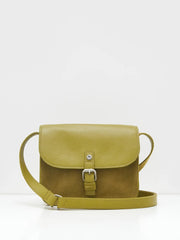 White Stuff Eve Buckle Leather Satchel Dus Green