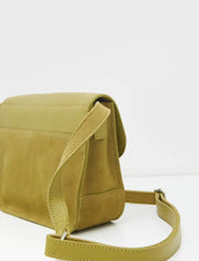 White Stuff Eve Buckle Leather Satchel Dus Green