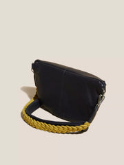 White Stuff Sebby Leather Sling Bag Dark Navy