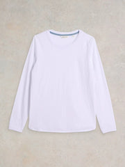 White Stuff Clara Long Sleeve Tee Bril White