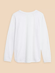 White Stuff Clara Long Sleeve Tee Bril White