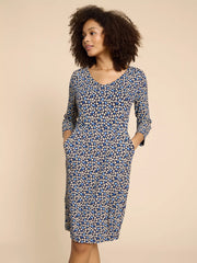 Tallie Eco Vero Jersey Dress Blue Print
