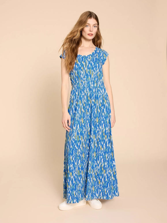 Darcie Jersey Maxi Dress Blue Print