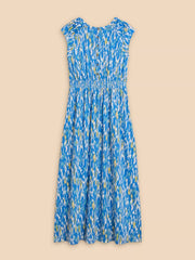 White Stuff Darcie Jersey Maxi Dress Blue Print