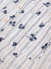 White Stuff Ellie Stripe Embroidered Shirt Ivory MLT