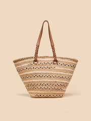 White Stuff Demi Jute Large Tote Nat MLT