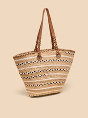 White Stuff Demi Jute Large Tote Nat MLT