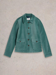 White Stuff Amelia Velvet Jacket Dus Green