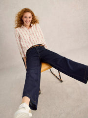 White Stuff Ayla Wide Leg Jean Dark Denim