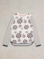 White Stuff Clara Long Sleeve Tee Nat Print