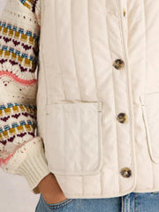 White Stuff  Emma Quilted Gilet Nat White