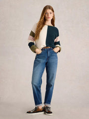 White Stuff Jana Colour Block Jumper Nat MLT