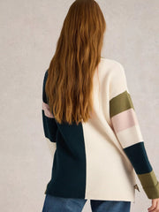 White Stuff Jana Colour Block Jumper Nat MLT