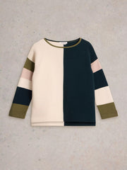 White Stuff Jana Colour Block Jumper Nat MLT