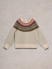 White Stuff Mini Heart Fairisle Jumper Ivory