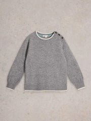 White Stuff Lucy Longline Jumper Light Grey